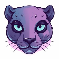 Fototapeta premium Kawaii Panther Illustration