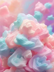 Foto auf Acrylglas colorful cotton candy in soft color for background © Ainur