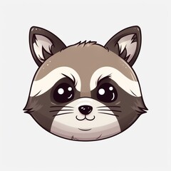 Kawaii Raccoon Illustration