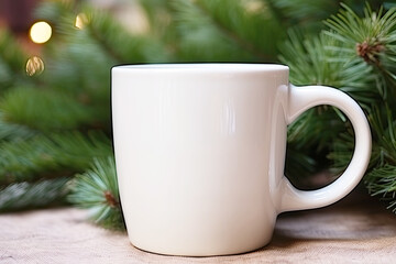 Obraz na płótnie Canvas White cup of coffee, cup mockup, blank white cup 
