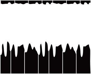 上下から伸びる落書き風の背景素材