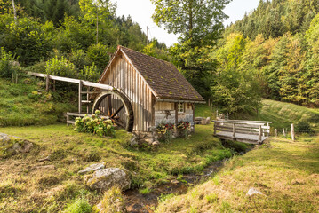 Historic water mill in the Southern Black Forest, Hornberg, Ortenau, Black Forest,...