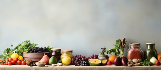 Healthy food is available in the kitchen