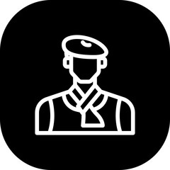 Artist diversity people icon with black filled line outline style. artist, art, painter, drawing, paint, artistic, paintbrush. Vector Illustration