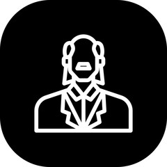 Professor diversity people icon with black filled line outline style. professor, education, teacher, people, university, college, student. Vector Illustration