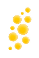 round drops gel serum on a transparent background