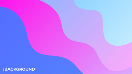 Abstract curvy gradient background with soft and modern color combination