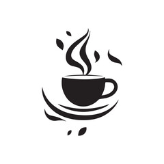 Simple coffee logo design vector
