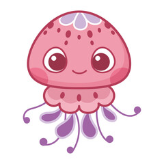 Jellyfish cartoon vector illustration