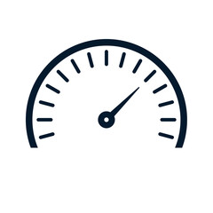 Speedometer concept, increasing productivity. vector icon isolated on white background.