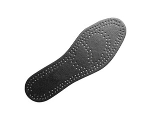 Black orthopedic insole isolated on white background