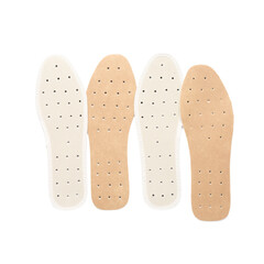 Orthopedic insoles isolated on white background