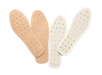 Orthopedic insoles isolated on white background