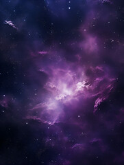 Fototapeta na wymiar Illustration with purple space stars background