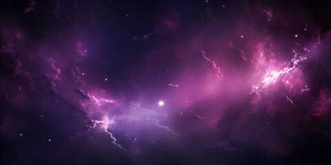 Fototapeta premium Illustration with purple space stars background