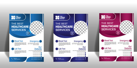 Corporate flyer or poster design for the healthcare and medical industries