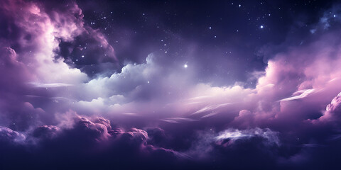 Obraz na płótnie Canvas Illustration with purple space stars background