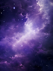 Obraz premium Illustration with purple space stars background