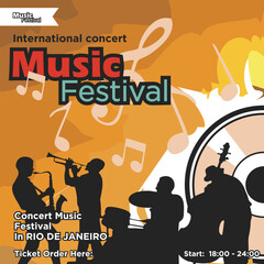 A large music concert event template concept with soft and luxurious colors, suitable for your music event banner