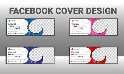 social media cover banner post template for business