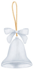 watercolor cute christmas and new year bell	
