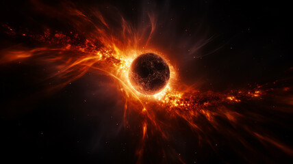 singularity black hole in space cosmic fictional graphics, an object in deep space