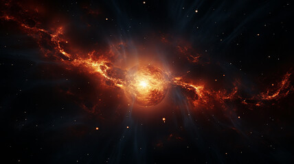 Fototapeta na wymiar singularity black hole in space cosmic fictional graphics, an object in deep space