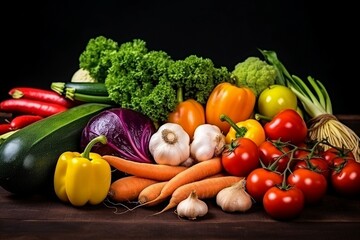 Garden Bounty: Assortment of Fresh Vegetables on Soil