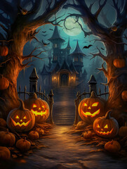 Halloween pumpkin background