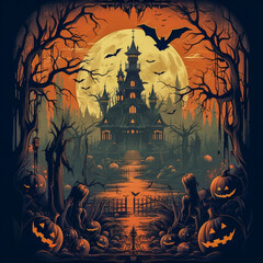 Halloween pumpkin background
