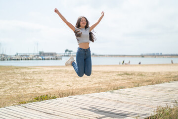 Teenager girl at outdoors