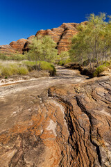 Dry creek bed at Bungle Bungles at Purnululu National Park, West Australia, Australia