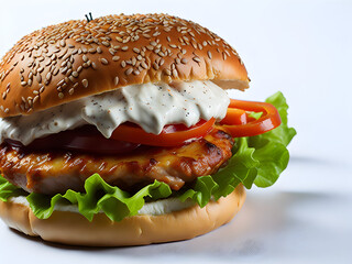 hamburger on a white background