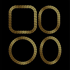 Frame Gold Ornament Shield Set