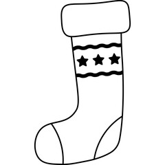 Christmas Stocking Line Icon