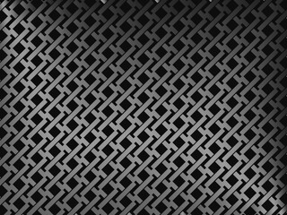 Black metal texture steel background. Perforated metal sheet.