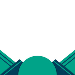 Modern Geometric Footer With Shadow