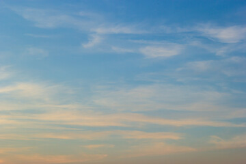 Obraz premium sunset sky with multicolor clouds. Dramatic twilight sky background