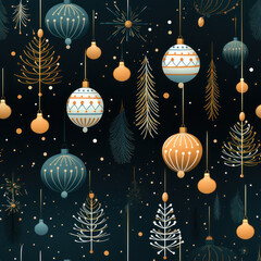 Christmas Seamless Pattern, Infinite Digital Paper, Generative AI