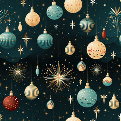 Christmas Seamless Pattern, Infinite Digital Paper, Generative AI