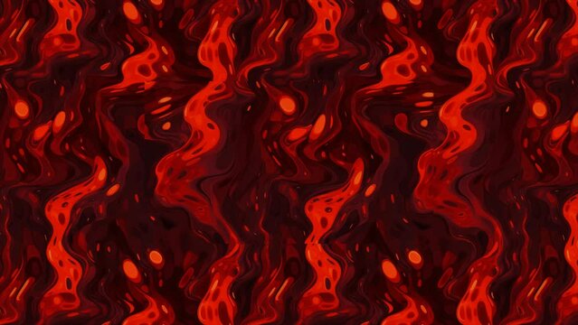 Animated Video Background with a view of moving lava in red