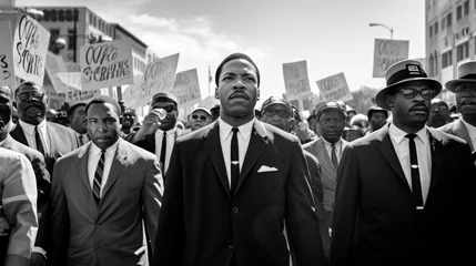 Foto op Plexiglas Black History month calling for civil rights for black people in America © EmmaStock