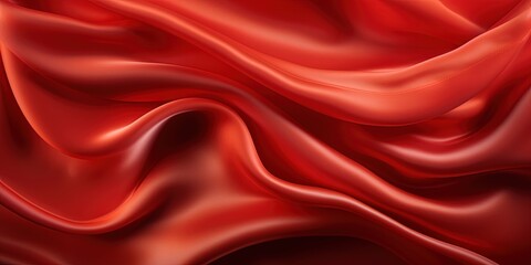 Fototapeta premium Red silk abstract background luxury cloth or liquid wave or wavy folds of grunge silk texture satin velvet material or luxurious Christmas background or elegant wallpaper design, background