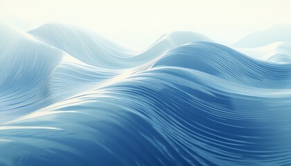 Digital artwork of intersecting waves with blend line, Desktop Background