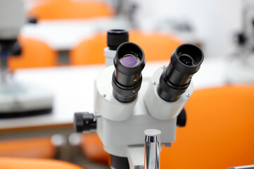 microscope in laboratory