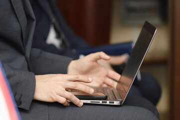 businessman using laptop