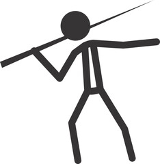 men character activities sign outline 