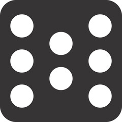 black and white button