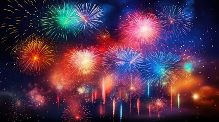 Fototapeta premium Colorful fireworks