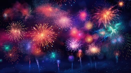 Fototapeta premium Colorful fireworks